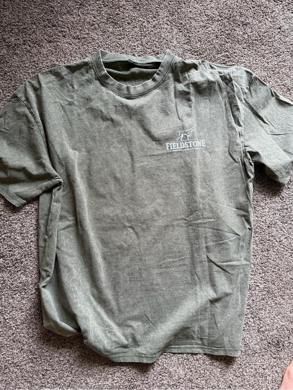 Amazon Fieldstone Olive Green Short Sleeve Logo Tee